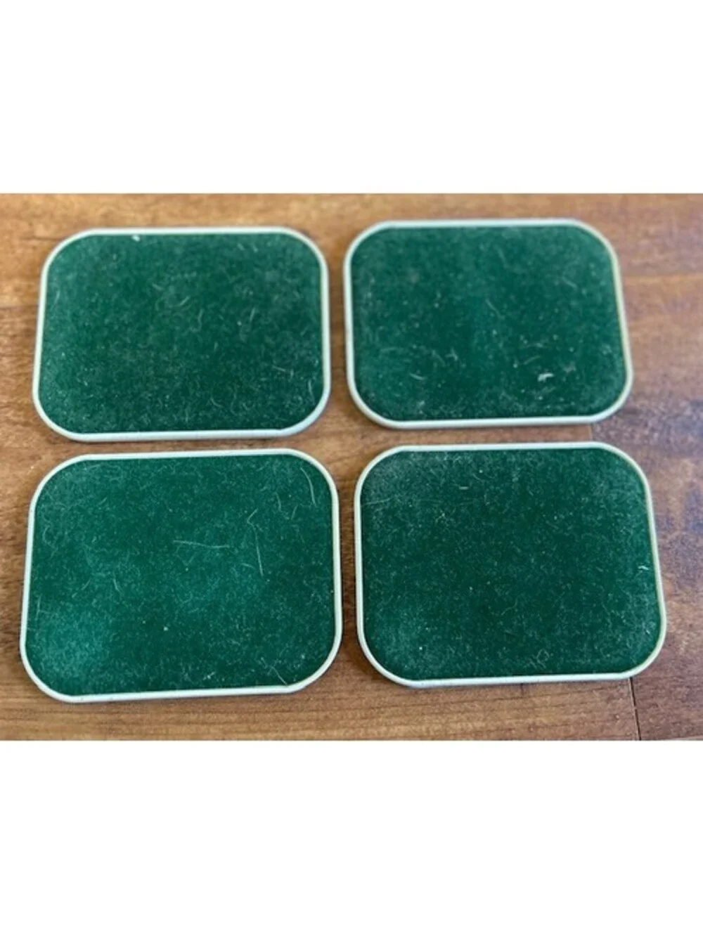 Set of 4 Vintage Bird Coasters with Duck and Goose Illustrations